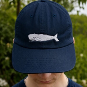 Embroidered Navy Classic Whale Hat